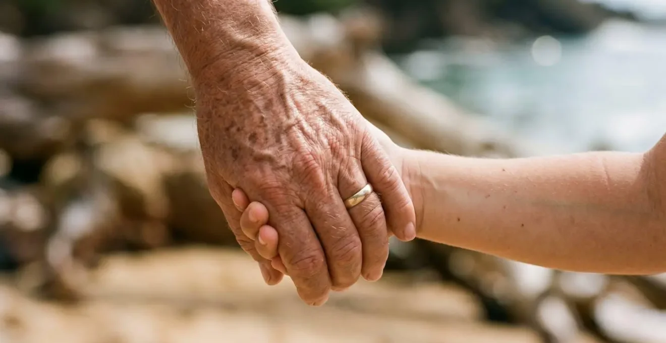 Candid family interaction showing genuine emotion and connection without camera awareness