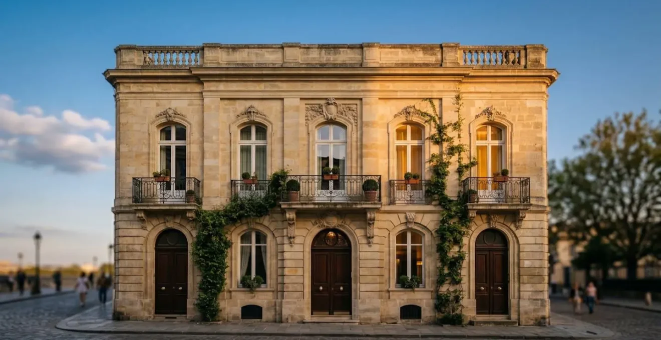 Exclusive boutique hotel exterior showcasing architectural distinction and heritage character