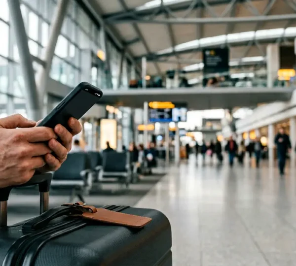 Traveler maintaining uninterrupted internet connection across multiple travel locations